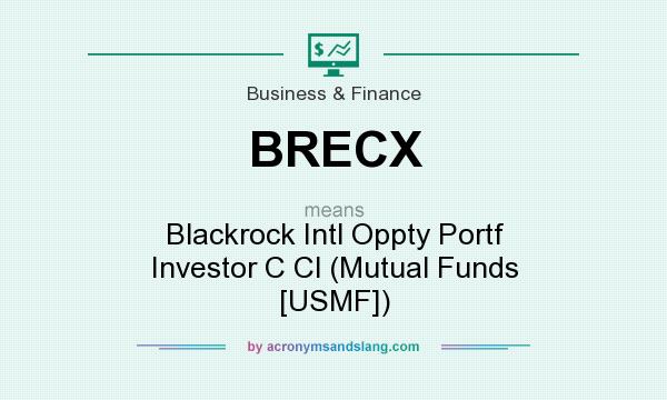 What does BRECX mean? It stands for Blackrock Intl Oppty Portf Investor C Cl (Mutual Funds [USMF])