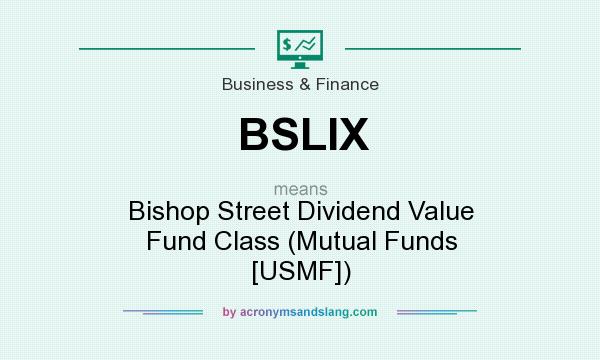 What does BSLIX mean? It stands for Bishop Street Dividend Value Fund Class (Mutual Funds [USMF])