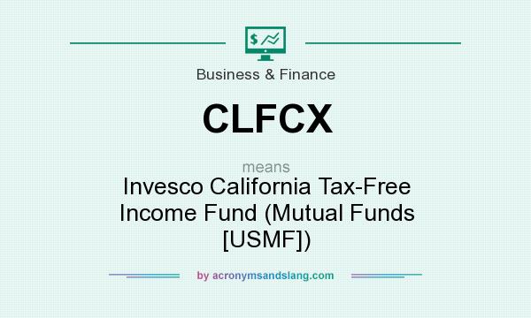 What does CLFCX mean? It stands for Invesco California Tax-Free Income Fund (Mutual Funds [USMF])