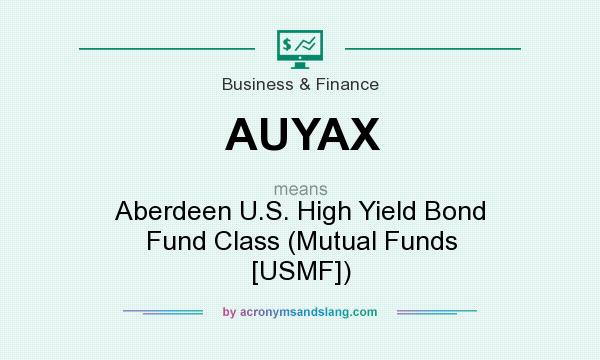 What does AUYAX mean? It stands for Aberdeen U.S. High Yield Bond Fund Class (Mutual Funds [USMF])