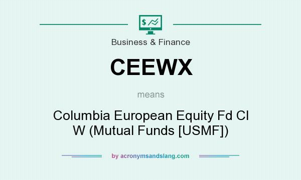 What does CEEWX mean? It stands for Columbia European Equity Fd Cl W (Mutual Funds [USMF])