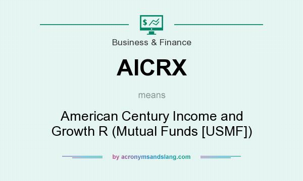 What does AICRX mean? It stands for American Century Income and Growth R (Mutual Funds [USMF])