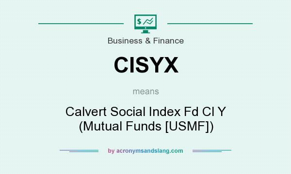 What does CISYX mean? It stands for Calvert Social Index Fd Cl Y (Mutual Funds [USMF])