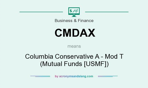What does CMDAX mean? It stands for Columbia Conservative A - Mod T (Mutual Funds [USMF])