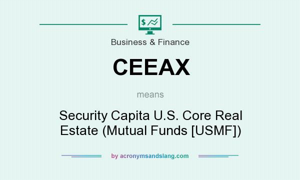 What does CEEAX mean? It stands for Security Capita U.S. Core Real Estate (Mutual Funds [USMF])