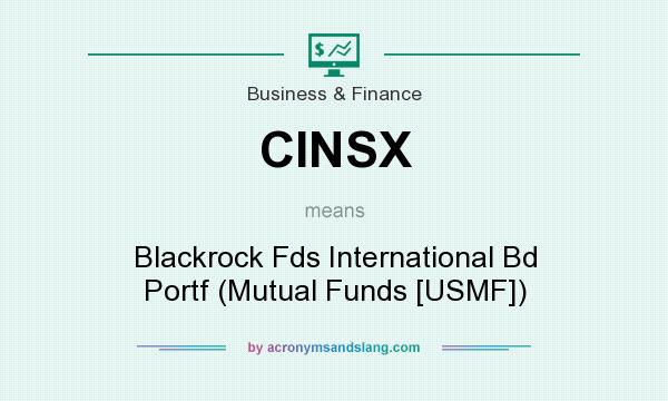 What does CINSX mean? It stands for Blackrock Fds International Bd Portf (Mutual Funds [USMF])
