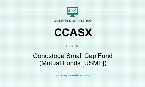 What does CCASX mean? It stands for Conestoga Small Cap Fund (Mutual Funds [USMF])