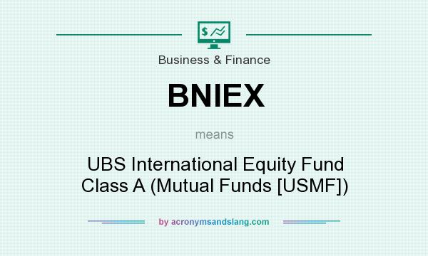 What does BNIEX mean? It stands for UBS International Equity Fund Class A (Mutual Funds [USMF])