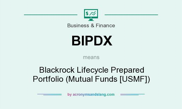 What does BIPDX mean? It stands for Blackrock Lifecycle Prepared Portfolio (Mutual Funds [USMF])