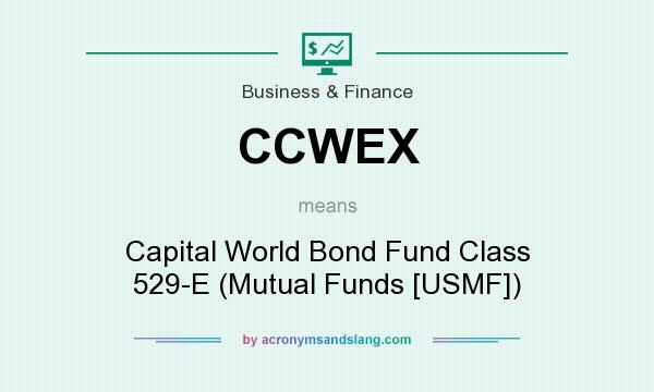 What does CCWEX mean? It stands for Capital World Bond Fund Class 529-E (Mutual Funds [USMF])