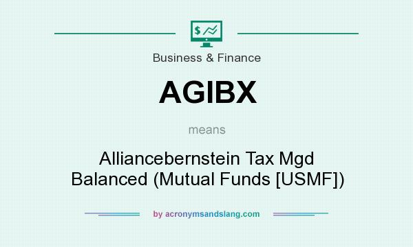 What does AGIBX mean? It stands for Alliancebernstein Tax Mgd Balanced (Mutual Funds [USMF])