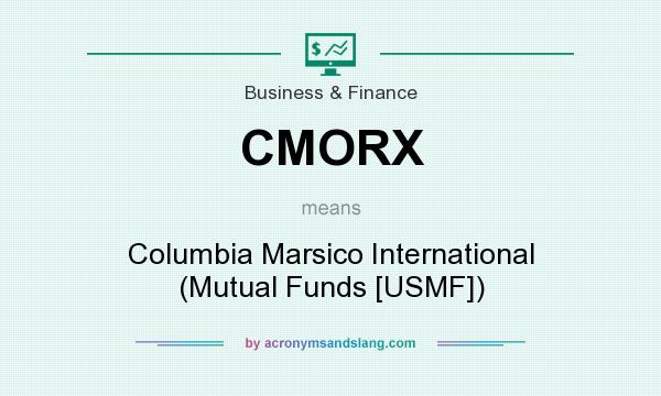 What does CMORX mean? It stands for Columbia Marsico International (Mutual Funds [USMF])