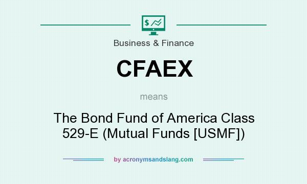 What does CFAEX mean? It stands for The Bond Fund of America Class 529-E (Mutual Funds [USMF])