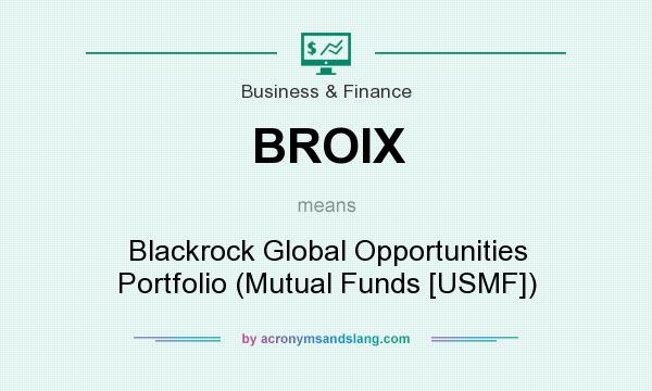 What does BROIX mean? It stands for Blackrock Global Opportunities Portfolio (Mutual Funds [USMF])