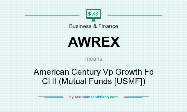 What does AWREX mean? It stands for American Century Vp Growth Fd Cl II (Mutual Funds [USMF])