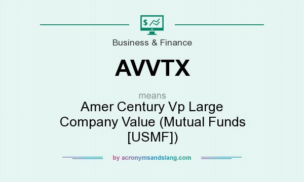 What does AVVTX mean? It stands for Amer Century Vp Large Company Value (Mutual Funds [USMF])