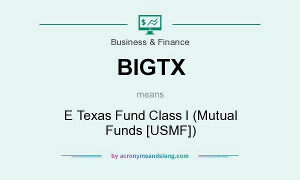 What does BIGTX mean? It stands for E Texas Fund Class I (Mutual Funds [USMF])