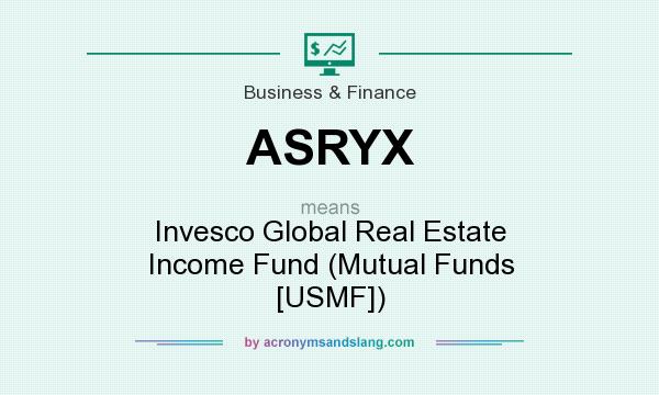 What does ASRYX mean? It stands for Invesco Global Real Estate Income Fund (Mutual Funds [USMF])