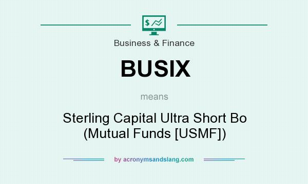 What does BUSIX mean? It stands for Sterling Capital Ultra Short Bo (Mutual Funds [USMF])