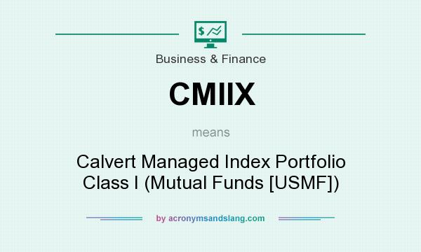 What does CMIIX mean? It stands for Calvert Managed Index Portfolio Class I (Mutual Funds [USMF])