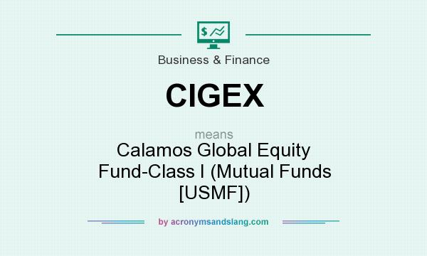 What does CIGEX mean? It stands for Calamos Global Equity Fund-Class I (Mutual Funds [USMF])