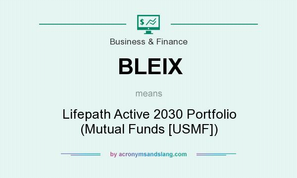 What does BLEIX mean? It stands for Lifepath Active 2030 Portfolio (Mutual Funds [USMF])