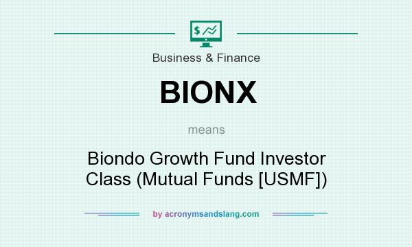 What does BIONX mean? It stands for Biondo Growth Fund Investor Class (Mutual Funds [USMF])