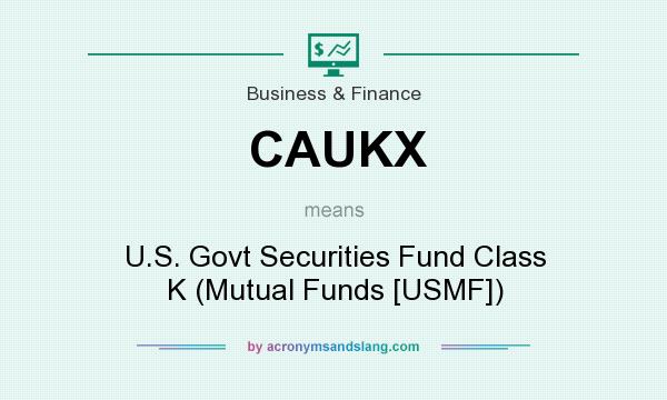 What does CAUKX mean? It stands for U.S. Govt Securities Fund Class K (Mutual Funds [USMF])