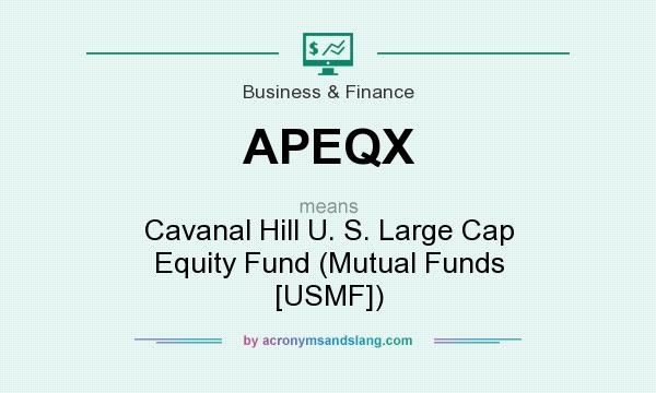 What does APEQX mean? It stands for Cavanal Hill U. S. Large Cap Equity Fund (Mutual Funds [USMF])