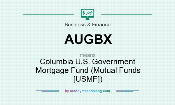 What does AUGBX mean? It stands for Columbia U.S. Government Mortgage Fund (Mutual Funds [USMF])