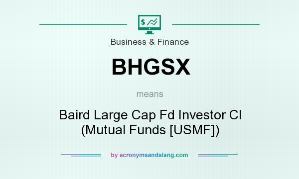 What does BHGSX mean? It stands for Baird Large Cap Fd Investor Cl (Mutual Funds [USMF])