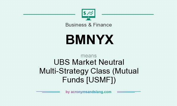 What does BMNYX mean? It stands for UBS Market Neutral Multi-Strategy Class (Mutual Funds [USMF])