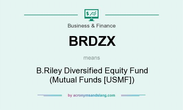 What does BRDZX mean? It stands for B.Riley Diversified Equity Fund (Mutual Funds [USMF])