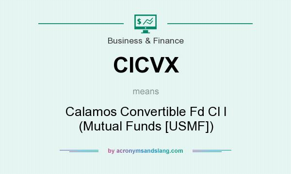 What does CICVX mean? It stands for Calamos Convertible Fd Cl I (Mutual Funds [USMF])