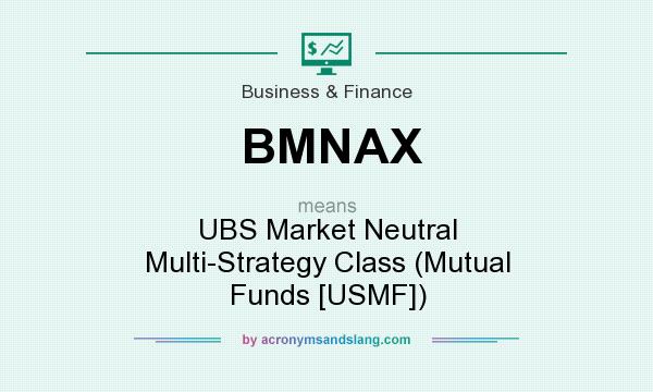 What does BMNAX mean? It stands for UBS Market Neutral Multi-Strategy Class (Mutual Funds [USMF])