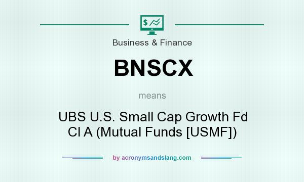 What does BNSCX mean? It stands for UBS U.S. Small Cap Growth Fd Cl A (Mutual Funds [USMF])