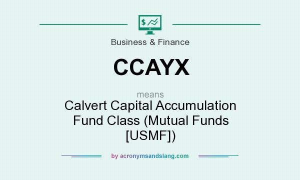 What does CCAYX mean? It stands for Calvert Capital Accumulation Fund Class (Mutual Funds [USMF])
