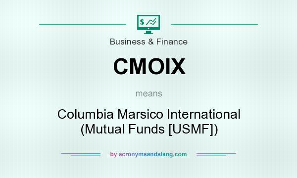 What does CMOIX mean? It stands for Columbia Marsico International (Mutual Funds [USMF])