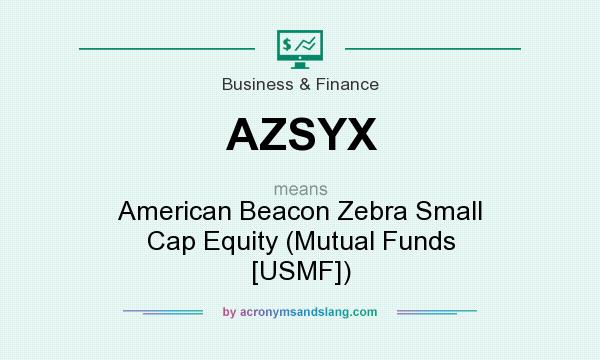 What does AZSYX mean? It stands for American Beacon Zebra Small Cap Equity (Mutual Funds [USMF])