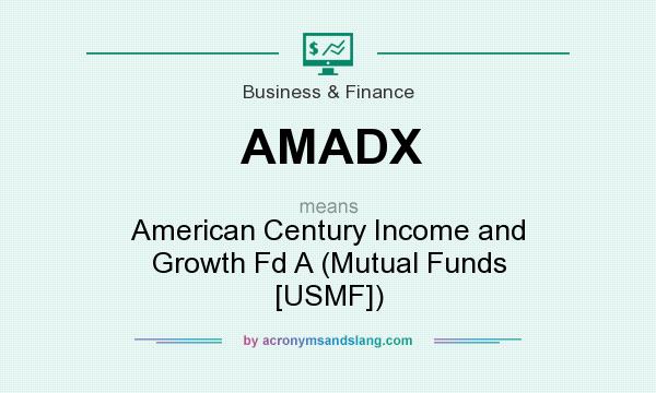 What does AMADX mean? It stands for American Century Income and Growth Fd A (Mutual Funds [USMF])