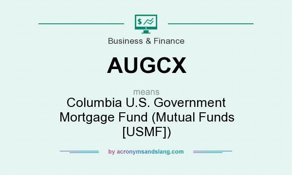 What does AUGCX mean? It stands for Columbia U.S. Government Mortgage Fund (Mutual Funds [USMF])