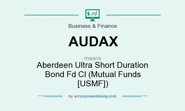 What does AUDAX mean? It stands for Aberdeen Ultra Short Duration Bond Fd Cl (Mutual Funds [USMF])
