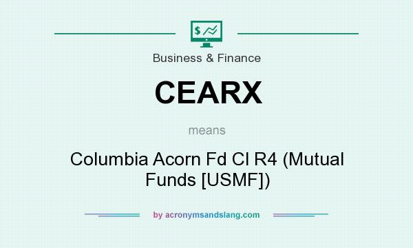 What does CEARX mean? It stands for Columbia Acorn Fd Cl R4 (Mutual Funds [USMF])