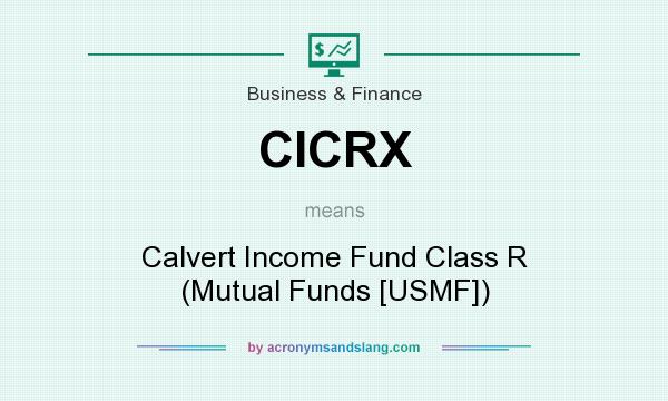 What does CICRX mean? It stands for Calvert Income Fund Class R (Mutual Funds [USMF])