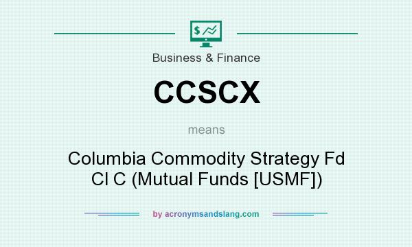 What does CCSCX mean? It stands for Columbia Commodity Strategy Fd Cl C (Mutual Funds [USMF])