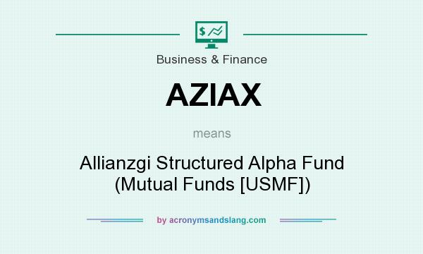 What does AZIAX mean? It stands for Allianzgi Structured Alpha Fund (Mutual Funds [USMF])
