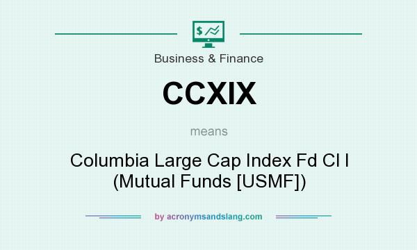 What does CCXIX mean? It stands for Columbia Large Cap Index Fd Cl I (Mutual Funds [USMF])
