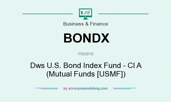 What does BONDX mean? It stands for Dws U.S. Bond Index Fund - Cl A (Mutual Funds [USMF])
