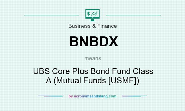 What does BNBDX mean? It stands for UBS Core Plus Bond Fund Class A (Mutual Funds [USMF])