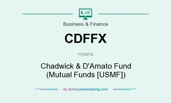 What does CDFFX mean? It stands for Chadwick & D`Amato Fund (Mutual Funds [USMF])
